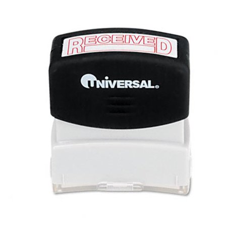 UNIVERSAL BATTERY Universal 10067 One-Color Message Stamp  Received  Pre-Inked/Re-Inkable  Red 10067